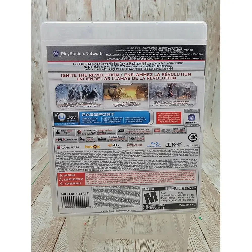 Assassin's Creed III (Sony PlayStation 3, 2012) PS3 CIB w/ Manual